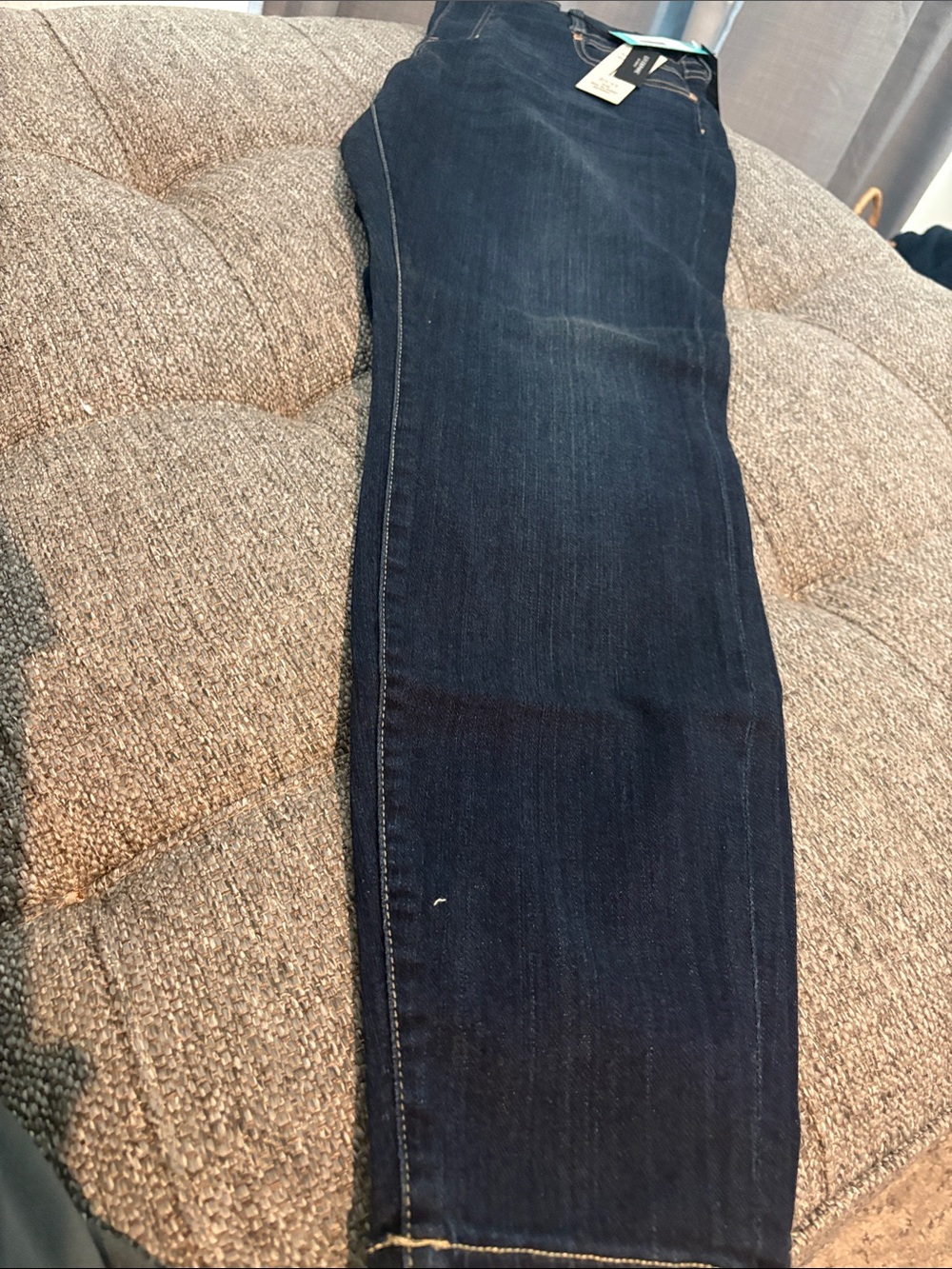 Liverpool Women's glider pullon Skinny Jeans in Dark Indigo27”inseam